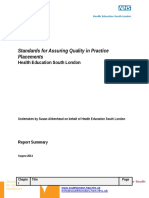 Health Education South London Standards For Assuring Quality in Practice Placements Final Summary Report S Ait