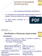 Objectives:: Identification of Business Opportunities