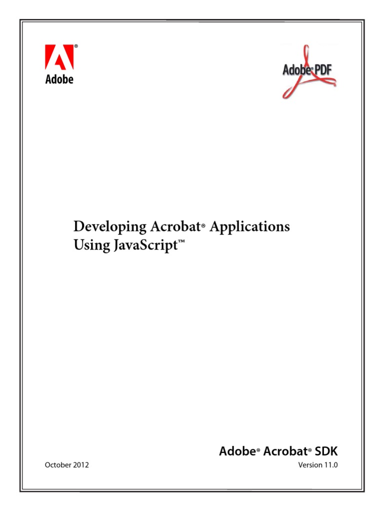 Javascript Js Acrobat Pro Developer Guide PDF Portable Document