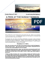 A Peek at The Sunday Sermon: Sunday, February 19, 2017 Seventh Sunday After Epiphany