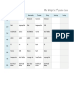 Weekly Schedule