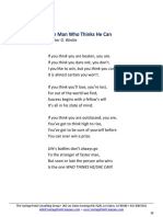 The Man Who Thinks He Can Poem Worksheet