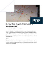 A New Tool to Prioritize Ideas in Brainstorms