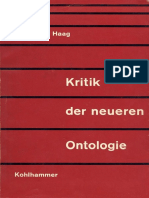 HAAG, Karl-Heinz. Zur Kritik Der Neueren Ontologie PDF
