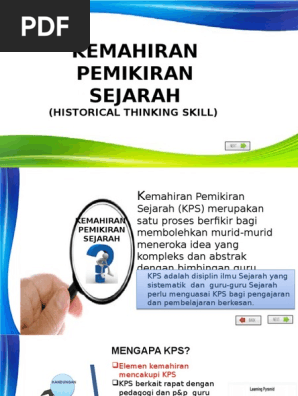 Kemahiran Pemikiran Sejarah Pdf