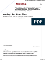 Mendagri Dan Status Ahok