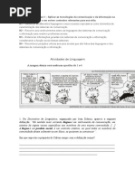 Atividades de Linguagem