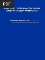 ESTRATÉGIAS PEDAG[OGICAS PARA ALUNOS COM DIFICULDADES DE APRENDIZAGEM
