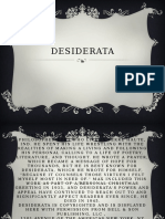 DESIDERATA