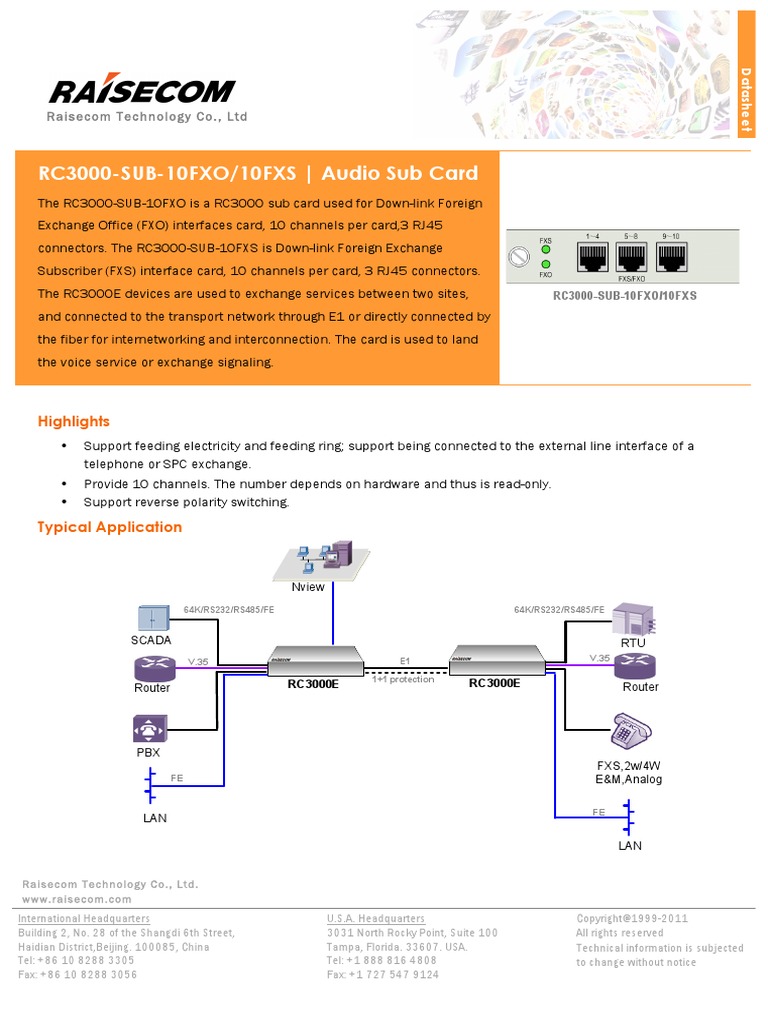 RC DS Rc3000-Sub-10fxo 10FXS 20150805 PDF | PDF | Telecommunications ...