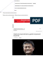 Catedra de Emprendimiento Y Gestion Empresarial de Jack Ma