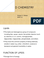 Lipid Chemistry: Roselyn G. Dellosa BSMT 3-2