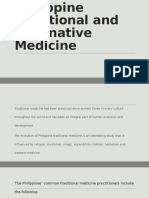 Philippine Traditional and Alternative Medicine Practices and Medicinal Plants