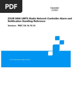 ZXUR 9000 UMTS(V4.14.10.14)Radio Network Controller Alarm and Notification Handling Reference