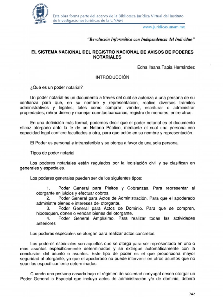 Sistema Nacional Del Registro Nacional de Poderes