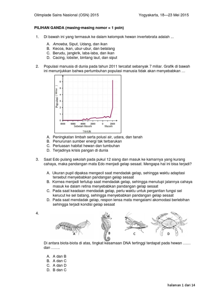Soal Ipa Tes 1 Osn 2015 Pdf