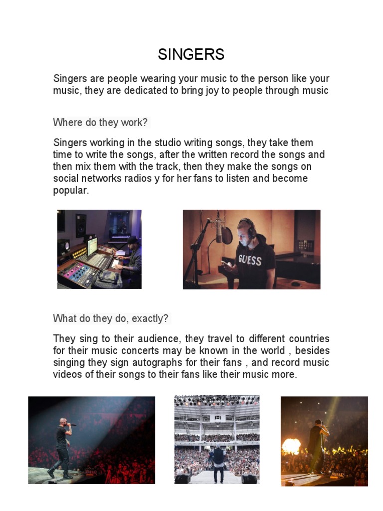 Role and Work of Singers in Music | PDF