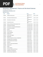 Advance Timetable MJ 2017