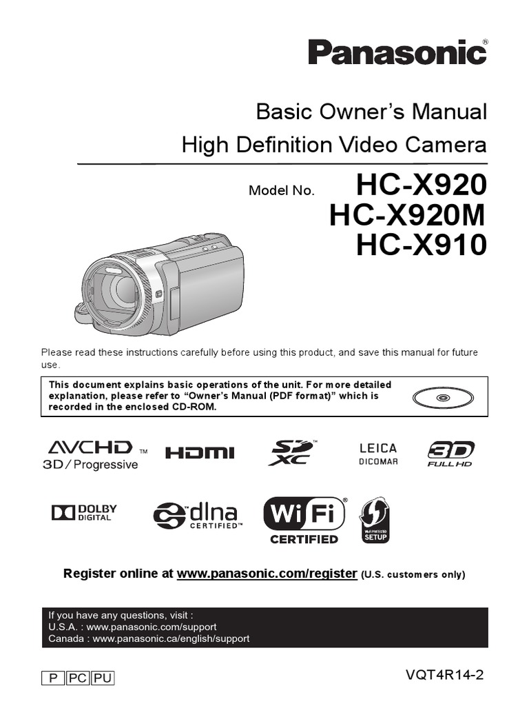 ... Array - panasonic hc x920 en om ac power plugs and sockets secure  digital rh scribd ...