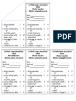 Athletics Jumping Assessment