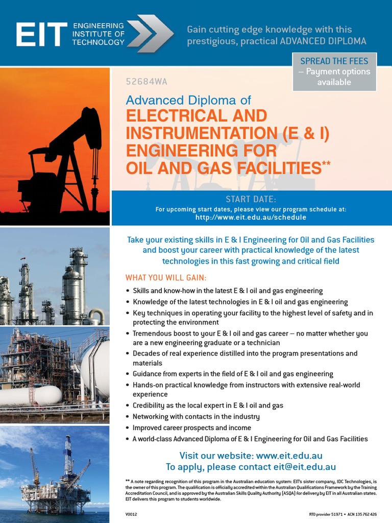 EIT Adv Dip Electrical Instrumentation Engineering Oil and Gas ...
