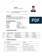 Abid Khan Resume for Livestock Research Position