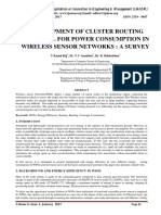 Development of Cluster Routing Protocol For Power Consumption in Wireless Sensor Networks: A Survey