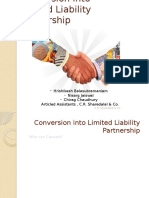 Conversion Into Limited Liability Partnership