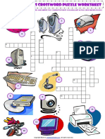 Computer Parts Esl Vocabulary Criss Cross Crossword Puzzle Worksheet PDF