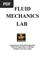 FLUID MECHANICS Lab Manual