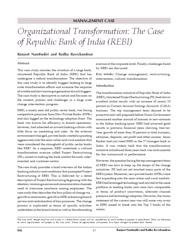 Organizational Transformation Pdf Pdf