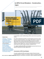 Sulphur Hexafluoride SF6 Circuit Breakers - Construction Working and Advantages