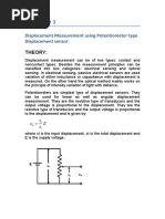 Experiment 3 - Displacement Sensor