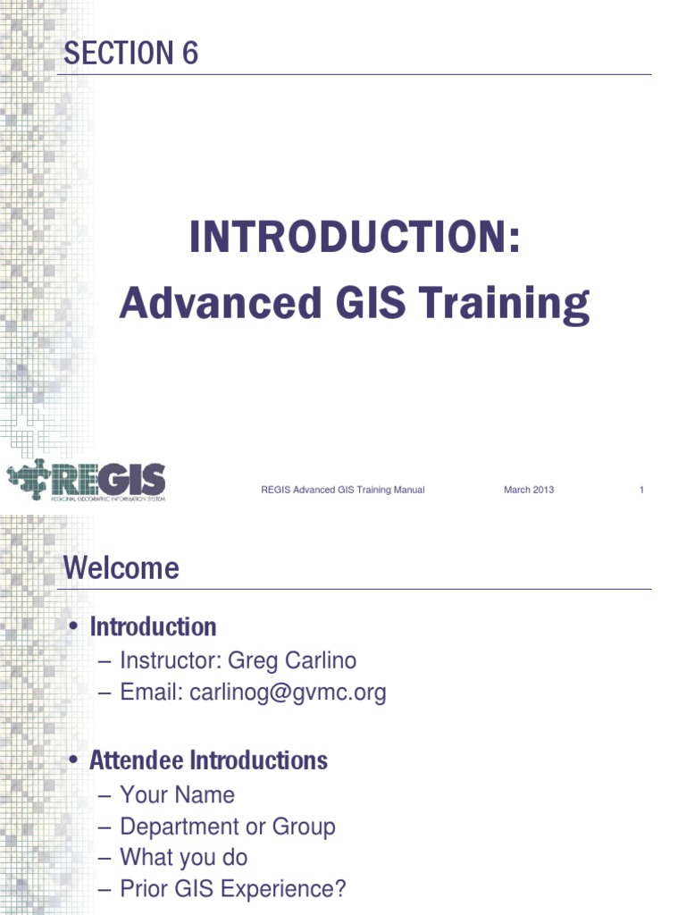 Advanced GIS Training Manual 2013 | PDF | Arc Gis | Geographic ...