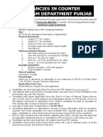 Vacancies in Counter Terrorism Department Punjab: Minimum Qualification Qualification:-Age