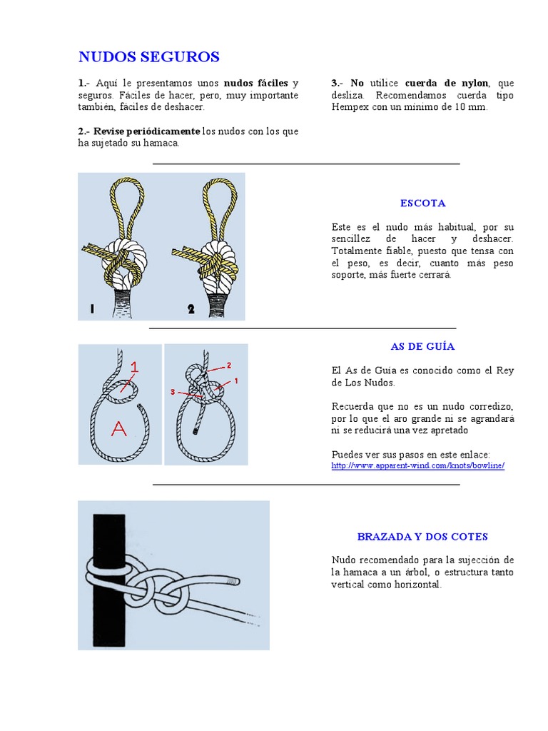 NUDOS SEGUROS-hamacas PDF | PDF