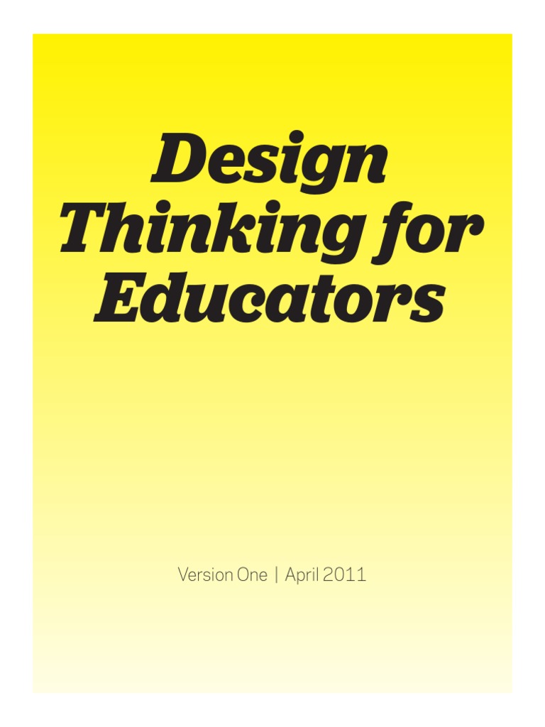 Design Thinking Toolkit for Educators | PDF | Design Thinking | Thought