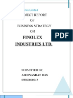 Finolex Industries LTD.: Project Report OF Business Strategy ON