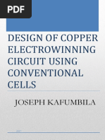 Design of Copper Electrowinning Circuit Using Conventional Cells