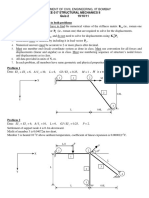 Ce-317 Structural Mechanics Ii Quiz-2 19/10/11 Read These Instructions Applicable To Both Problems