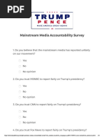 Mainstream Media Accountability Survey - Donald J Trump For President