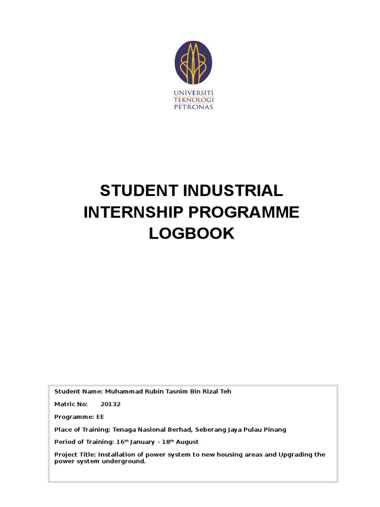 Electrical Engineering Internship Logbook | PDF | Engineering | Learning