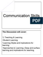 Communication Skills: The Discussion Will Cover