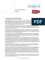 Acting and Writing PDF