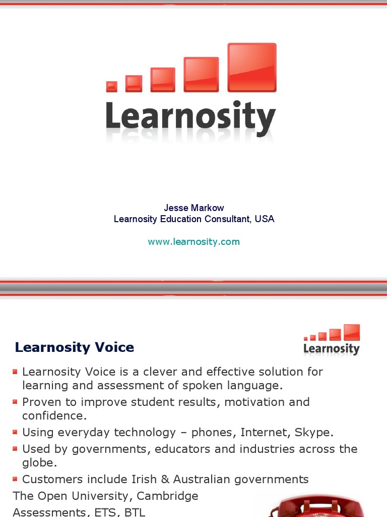 Learnosity Voice: Enhancing Language Learning | PDF | Educational ...