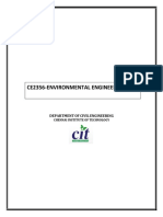 Ce2356-Environmental Engineering Lab: Department of Civil Engineering