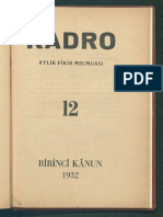 Kadro Dergisi Sayı 12 - Birinci Kânun 1932