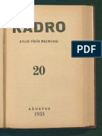 Kadro Dergisi Sayı 20 - Ağustos 1933