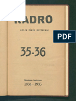 Kadro Dergisi Sayı 35-36 - İlkkânun, Sonkânun 1934 - 1935