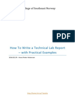 How To Write A Technical Lab Report - With Practical Examples